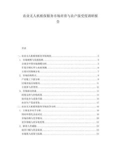 農(nóng)業(yè)無人機(jī)植保服務(wù)市場(chǎng)培育與農(nóng)戶接受度調(diào)研報(bào)告