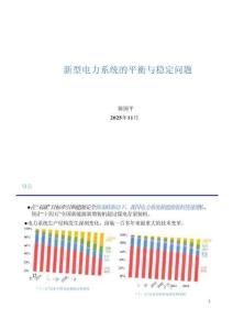 陳國平：新型電力系統的平衡與穩定問題