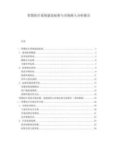 智慧医疗系统建设标准与市场准入分析报告