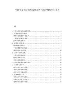 中國電子商務(wù)市場發(fā)展趨勢與競爭格局研究報告