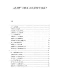 大米品牌年轻化转型与社交媒体营销实践案例