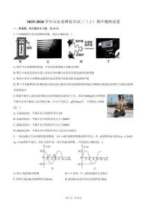 2025-2026學年山東省濰坊市高三（上）期中物理試卷(含答案）
