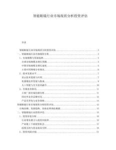 智能眼鏡行業(yè)市場(chǎng)現(xiàn)狀分析投資評(píng)估