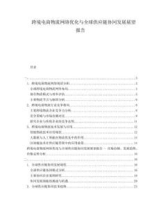 跨境電商物流網(wǎng)絡(luò)優(yōu)化與全球供應(yīng)鏈協(xié)同發(fā)展展望報告