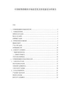 中国植物基酸奶市场接受度及渠道建设分析报告