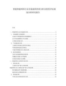 智能智能網(wǎng)絡(luò)行業(yè)市場現(xiàn)狀供需分析及投資評估規(guī)劃分析研究報(bào)告
