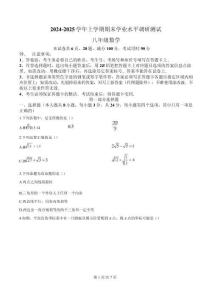 精品解析：廣東省深圳市光明區2024-2025學年八年級上學期期末數學試卷（原卷版）