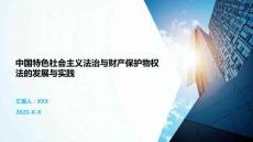 中國(guó)特色社會(huì)主義法治與財(cái)產(chǎn)保護(hù)物權(quán)法的發(fā)展與實(shí)踐