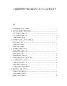 中國(guó)碳纖維航空航天需求與民品市場(chǎng)拓展策略報(bào)告