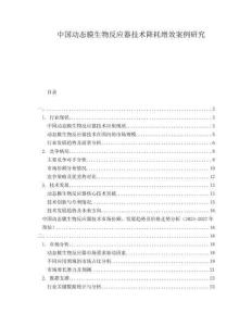 中國動(dòng)態(tài)膜生物反應(yīng)器技術(shù)降耗增效案例研究