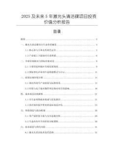 2025及未來5年激光頭清潔碟項目投資價值分析報告