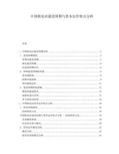 中国核电站建设周期与资本运作特点分析