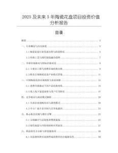2025及未來5年陶瓷花盤項目投資價值分析報告