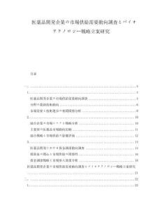 醫(yī)薬品開発企業(yè)の市場(chǎng)供給需要?jiǎng)酉蛘{(diào)査とバイオテクノロジー戦略立案研究
