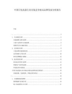 中國日化洗滌行業(yè)市場競爭格局品牌發(fā)展分析報(bào)告