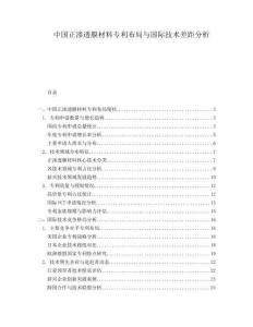 中国正渗透膜材料专利布局与国际技术差距分析