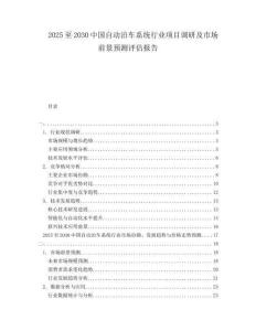 2025至2030中國自動泊車系統行業項目調研及市場前景預測評估報告