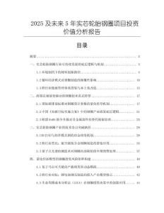 2025及未來5年實(shí)芯輪胎鋼圈項(xiàng)目投資價(jià)值分析報(bào)告