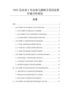2025及未來(lái)5年雙音馬蹄梆子項(xiàng)目投資價(jià)值分析報(bào)告