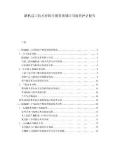 腦機接口技術在醫療康復領域應用前景評估報告