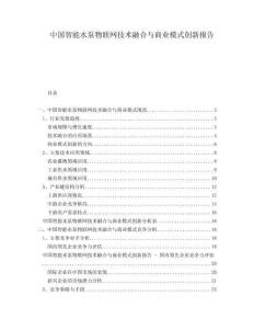 中国智能水泵物联网技术融合与商业模式创新报告