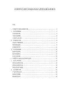 中國青年公寓行業成本效益與投資回報分析報告