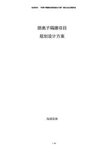 陰離子隔膜項(xiàng)目規(guī)劃設(shè)計(jì)方案