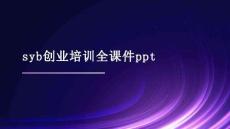 syb創(chuàng)業(yè)培訓(xùn)全課件ppt