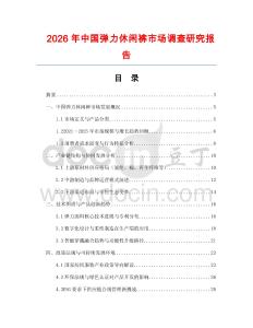 2026年中國彈力休閑褲市場調(diào)查研究報告