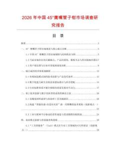 2026年中國45°鷹嘴管子鉗市場調查研究報告