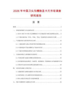 2026年中國刀頭溝槽數(shù)顯卡尺市場調(diào)查研究報告