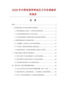 2026年中國特型帶柄油灰刀市場(chǎng)調(diào)查研究報(bào)告