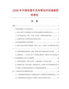 2026年中國軟提手式風琴包市場調查研究報告
