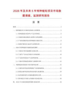 2026年及未來5年特種鏈輪項(xiàng)目市場(chǎng)數(shù)據(jù)調(diào)查、監(jiān)測(cè)研究報(bào)告