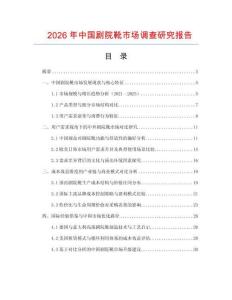 2026年中國劇院靴市場調查研究報告