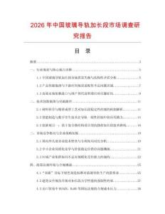 2026年中國玻璃導(dǎo)軌加長段市場調(diào)查研究報告
