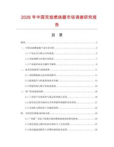 2026年中國雙焰燃燒器市場調查研究報告
