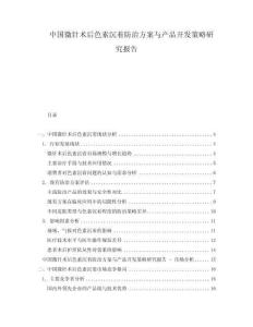 中國微針術后色素沉著防治方案與產品開發策略研究報告