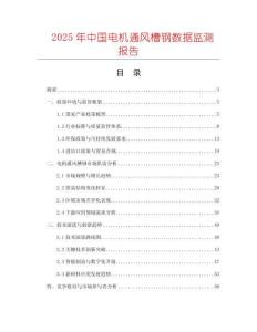 2025年中國電機通風槽鋼數據監測報告