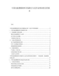 中國(guó)功能薄膜材料市場(chǎng)潛力與競(jìng)爭(zhēng)態(tài)勢(shì)深度分析報(bào)告