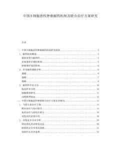 中國B細(xì)胞惡性腫瘤耐藥機(jī)制及聯(lián)合治療方案研究