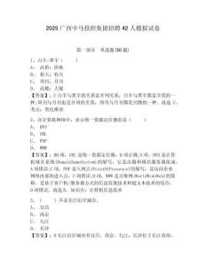 2025廣西中馬投控集團(tuán)招聘42人模擬試卷附答案詳解（名師推薦）