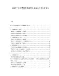 2025中國智慧城市建設(shè)現(xiàn)狀及市場前景分析報告