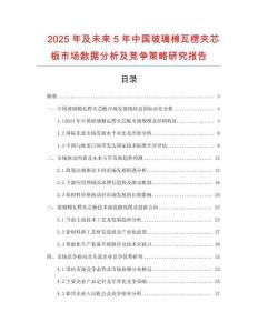 2025年及未來5年中國玻璃棉瓦楞夾芯板市場數(shù)據(jù)分析及競爭策略研究報告