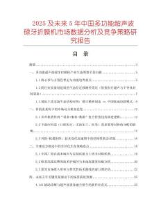 2025及未來5年中國多功能超聲波碌牙折膜機市場數據分析及競爭策略研究報告