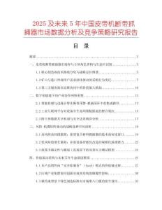 2025及未來5年中國皮帶機(jī)斷帶抓捕器市場數(shù)據(jù)分析及競爭策略研究報(bào)告
