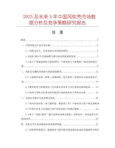 2025及未來5年中國風輪殼市場數據分析及競爭策略研究報告