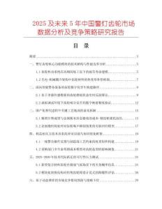 2025及未來5年中國警燈齒輪市場數(shù)據(jù)分析及競爭策略研究報(bào)告