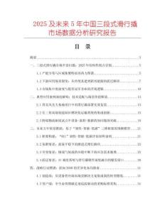 2025及未來5年中國三段式滑行撬市場數(shù)據(jù)分析研究報告
