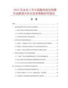 2025及未來5年中國散熱型加熱管市場數據分析及競爭策略研究報告